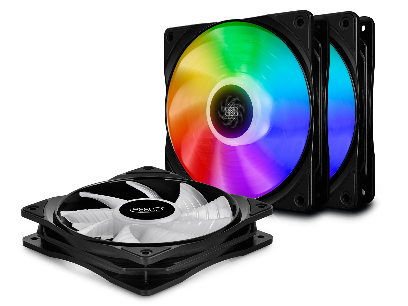 DEEPCOOL CF120 3in1, Customizable Addressable RGB LED Lighting - Asus aura compatible fans